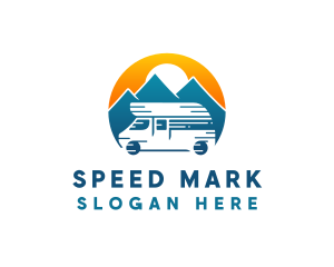 Camper Van Travel Vehicle logo design