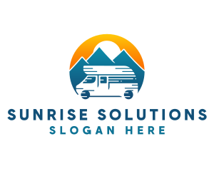 Camper Van Travel Vehicle logo design