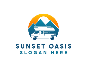 Camper Van Travel Vehicle logo design