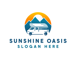 Camper Van Travel Vehicle logo design