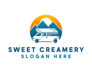 Camper Van Travel Vehicle logo design