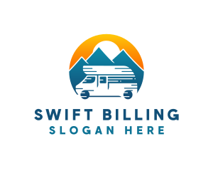 Camper Van Travel Vehicle logo design