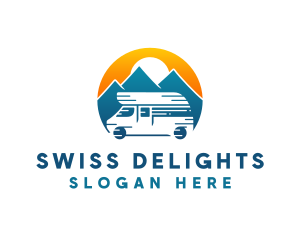 Camper Van Travel Vehicle logo design