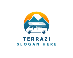 Camper Van Travel Vehicle logo design