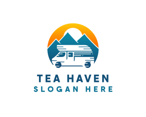 Camper Van Travel Vehicle logo design