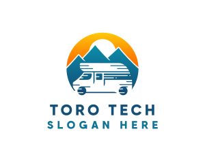 Camper Van Travel Vehicle logo design