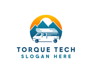 Camper Van Travel Vehicle logo design