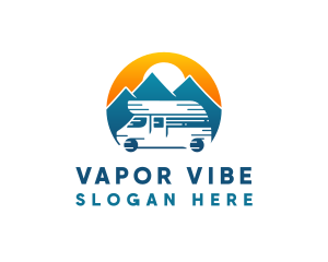 Camper Van Travel Vehicle logo design