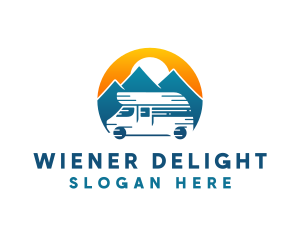 Camper Van Travel Vehicle logo design