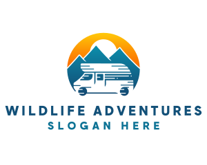 Camper Van Travel Vehicle logo design