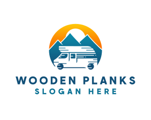 Camper Van Travel Vehicle logo design