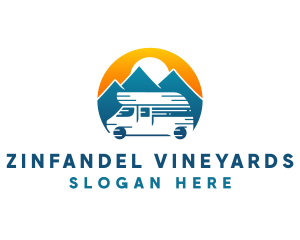 Camper Van Travel Vehicle logo design