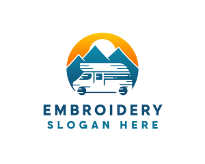 Camper Van Travel Vehicle logo design