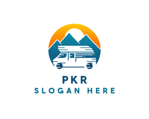 Camper Van Travel Vehicle logo design