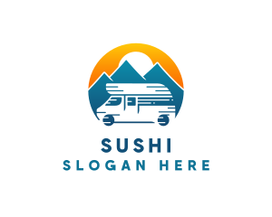 Camper Van Travel Vehicle logo design