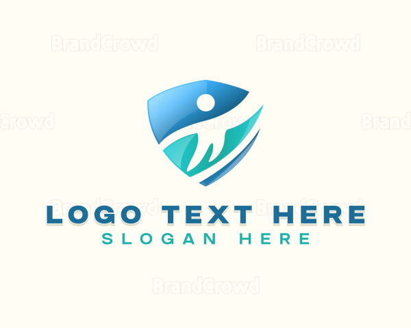 Shield Human Leader Logo