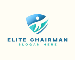 Chairman - Shield Human Leader logo design