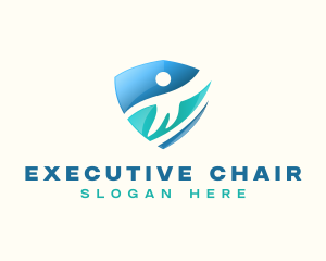 Chairman - Shield Human Leader logo design