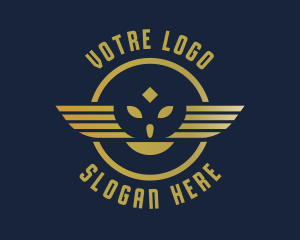 Owl Wings Badge Logo
