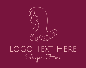 Teen - Monoline Hair Salon logo design