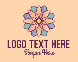 Creative - Floral Stained Glass logo design