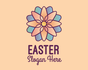 Bloom - Floral Stained Glass logo design