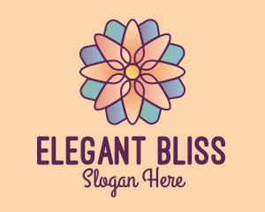 Pattern - Floral Stained Glass logo design