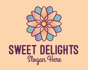 Creative - Floral Stained Glass logo design