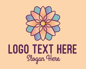 Decorative - Floral Stained Glass logo design