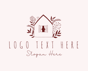 Terrarium - Floral Garden House logo design