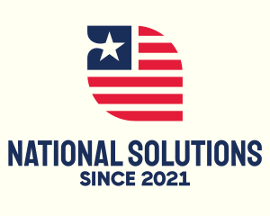 National - Liberia Country Flag logo design