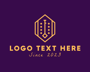 Hexagon Diamond Key  logo design