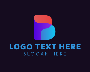 Typography - Digital Media Letter B logo design