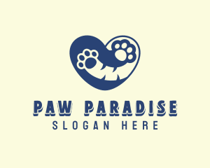 Paw - Heart Paw Veterinary logo design