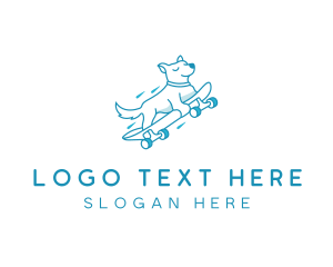 Dog Trainer - Pet Dog Skateboard logo design