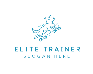 Pet Dog Skateboard logo design