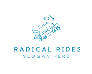 Pet Dog Skateboard logo design