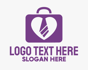 Employee - Suitcase Luggage Heart logo design
