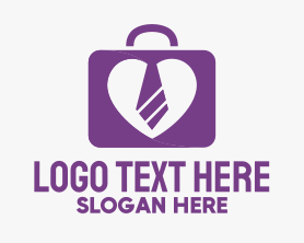 Luggage - Suitcase Luggage Heart logo design