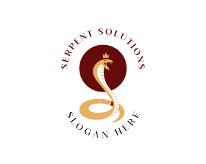 Serpent - Crown King Cobra logo design