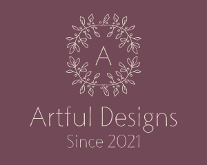 Leaf Wreath Decoration  logo design