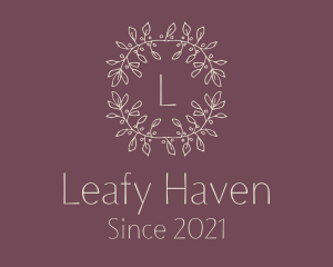 Leaf Wreath Decoration  logo design