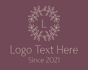 Interior - Leaf Wreath Decoration logo design