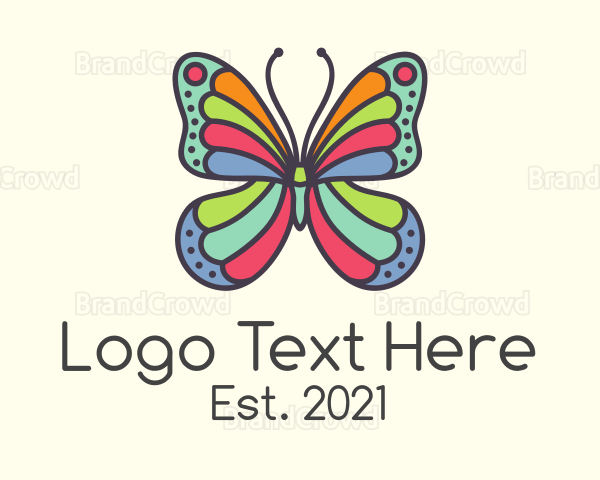 Colorful Pastel Butterfly Logo