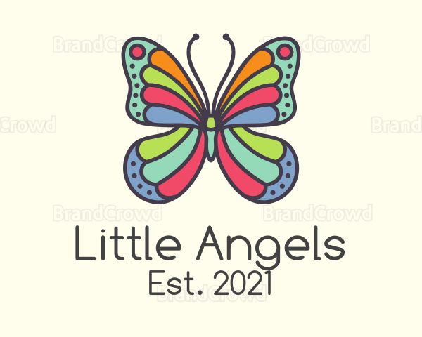 Colorful Pastel Butterfly Logo