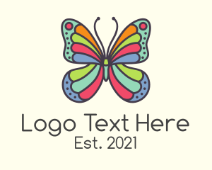 Nature - Colorful Pastel Butterfly logo design