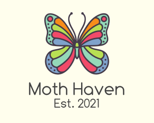 Moth - Colorful Pastel Butterfly logo design