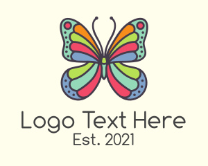 Moth - Colorful Pastel Butterfly logo design