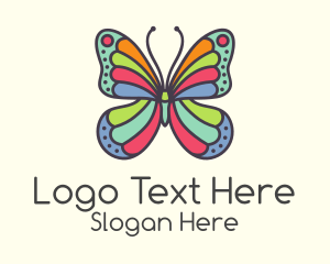 Colorful Pastel Butterfly Logo