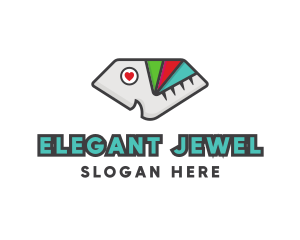 Zoo Elephant Heart  logo design